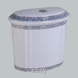 Blue and White Toilet Tank for Item 32816