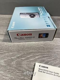 Canon PowerShot ELPH SD870 IS 8MP Digital Camera Silver WBattery & Charger Works