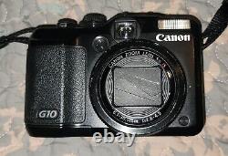 Canon PowerShot G10 14.7MP Digital Camera Black. Works Great