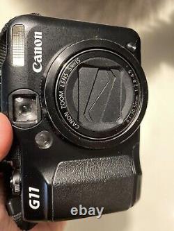 Canon PowerShot G11 10.0MP Digital Camera Black with Card Charger Strap