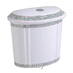 Green and Gold Toilet Tank for Item 12816