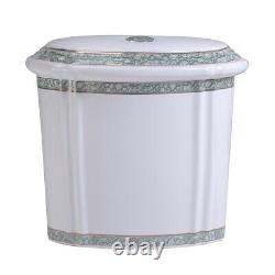 Green and Gold Toilet Tank for Item 12816