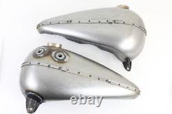 HARLEY Bobbed 3.5 Gallon Gas Tank Set fits 1941-1946 FL