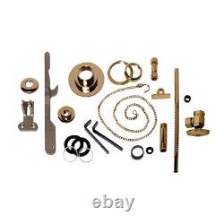 High Tank Toilet Parts Solid Brass Polished with Brass PVD Finish Toilet Parts