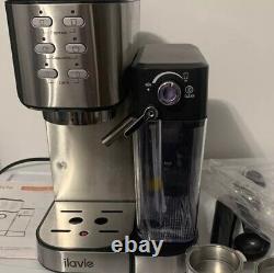 ILAVIE CM5180US 6 in 1 Espresso Coffee Machine 34 oz Water Tank Steel Open box
