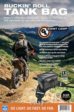 New Giant Loop Buckin Roll Motorcycle Tank Bag, Dirt Bike, Gray, BNR20-G
