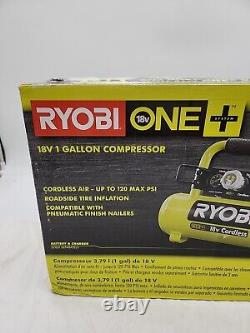 RYOBI P739 ONE+ 18V 1 Gallon Portable Horizontal Air Compressor Tool Only (OB)
