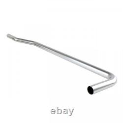 Satin Nickel Brushed L Flush Pipe For Rear Entry High Tank Toilet
