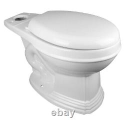 Cuvette de toilette ronde en porcelaine vitreuse blanche classique