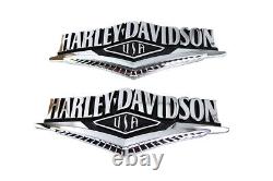 Ensemble d'emblèmes de réservoir de style usine pour Harley Davidson (construction métallique)