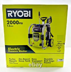 Nettoyeur haute pression électrique à eau froide RYOBI avec nettoyeur de surface 2000 PSI 1.2GPM