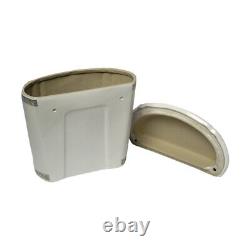 Réservoir de toilette en porcelaine vitreuse blanc/vert UNIQUEMENT avec tuyau en L, couleur sauge.