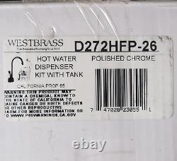 Robinet d'eau à double poignée Westbrass D272HFP-26 en chrome avec réservoir de chauffage instantané